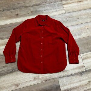 Talbots Corduroy Modern Classic Shirt Women’s Petite L Excellent Condition